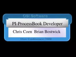 PI-ProcessBook Developer