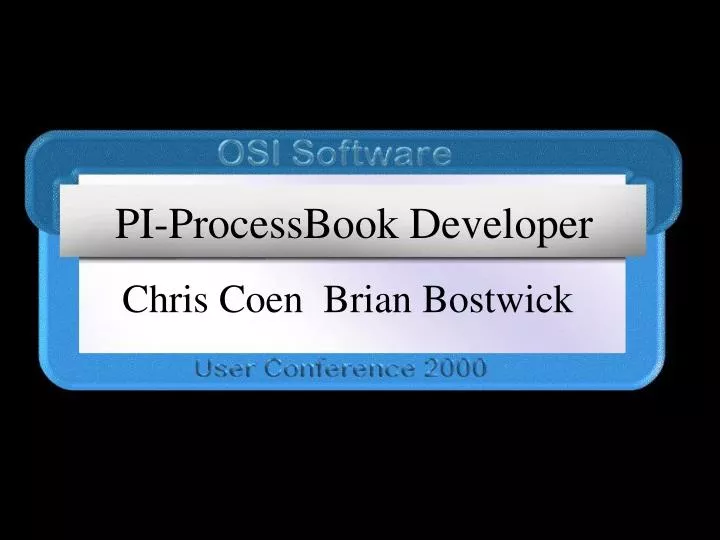 pi processbook developer
