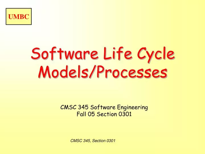 software life cycle models processes