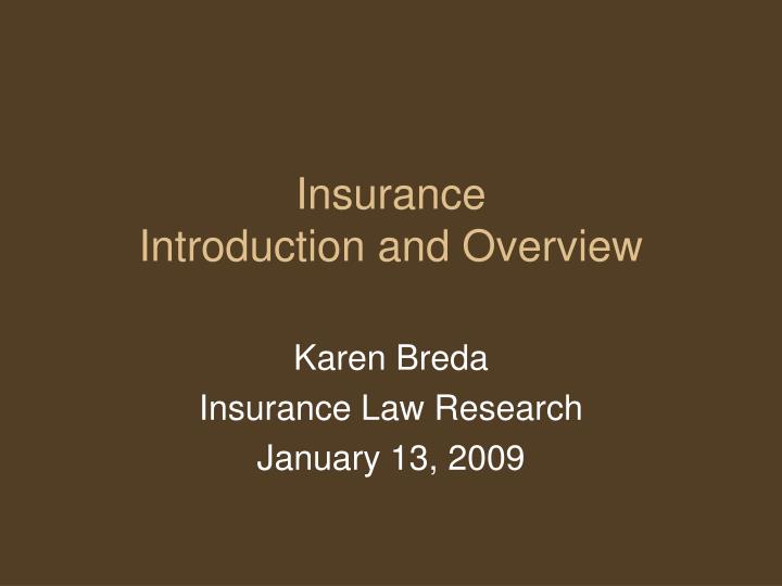 insurance introduction and overview