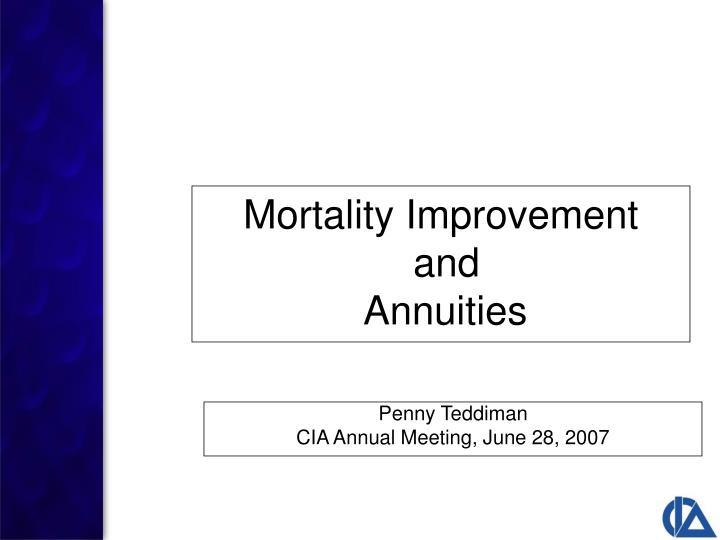 mortality improvement and annuities