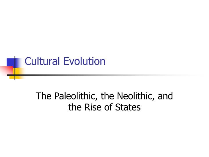 cultural evolution