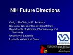 NIH Future Directions - slide 1