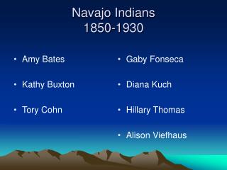 Navajo Indians 1850-1930