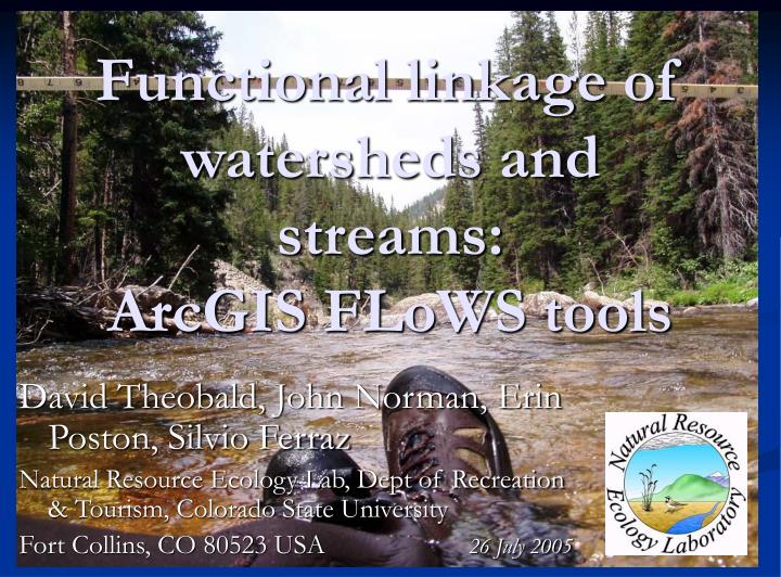 functional linkage of watersheds and streams arcgis flows tools