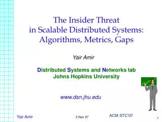 The Insider Threat in Scalable Distributed Systems: Algorithms, Metrics, Gaps