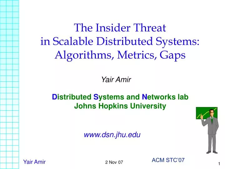 the insider threat in scalable distributed systems algorithms metrics gaps