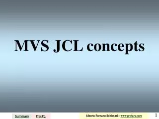 MVS JCL concepts