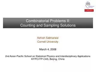 Combinatorial Problems II: Counting and Sampling Solutions