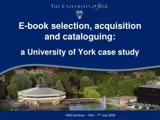 E-book selection, acquisition and cataloguing: