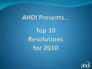 Top 10 Resolutions for 2010
