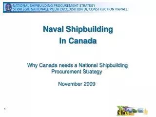 Naval Shipbuilding In Canada