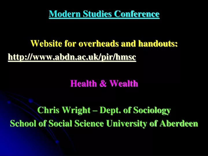 modern studies conference
