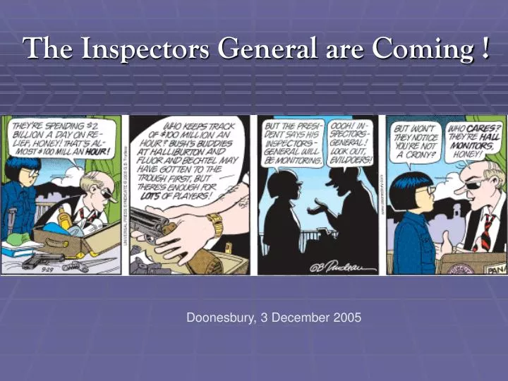 the inspectors general are coming