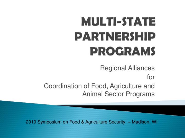 multi state partnership programs