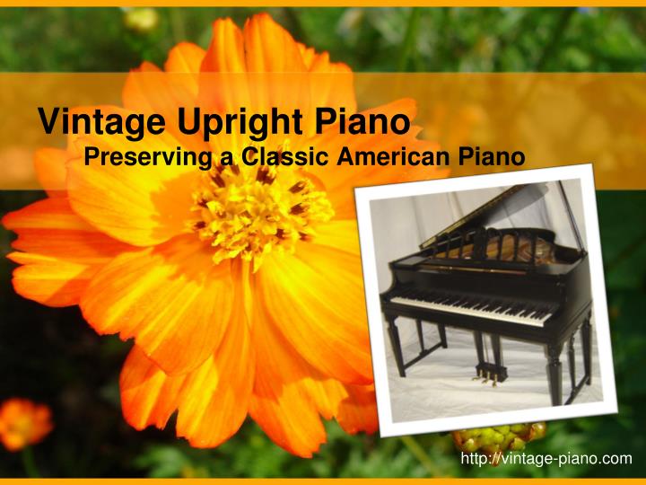 vintage upright piano