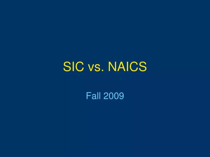 sic vs naics