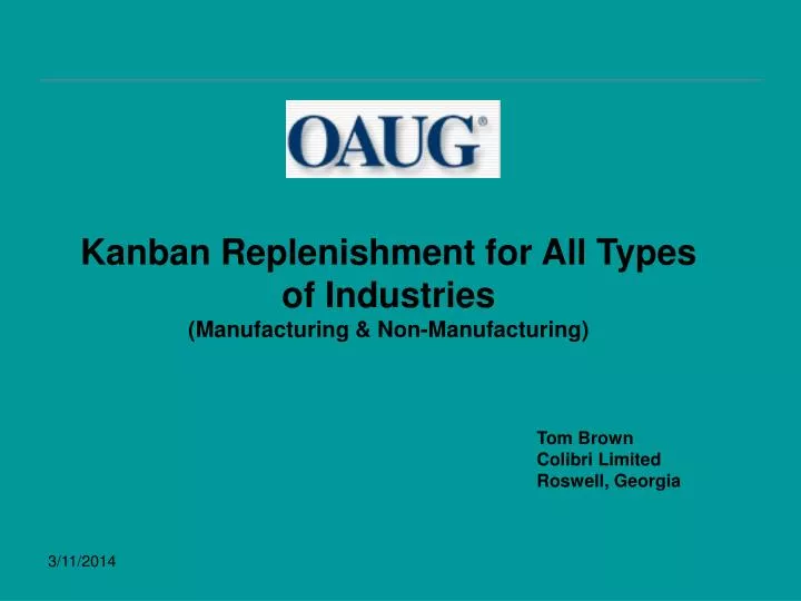 kanban replenishment for all types of industries manufacturing non manufacturing