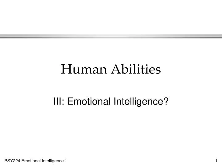 human abilities