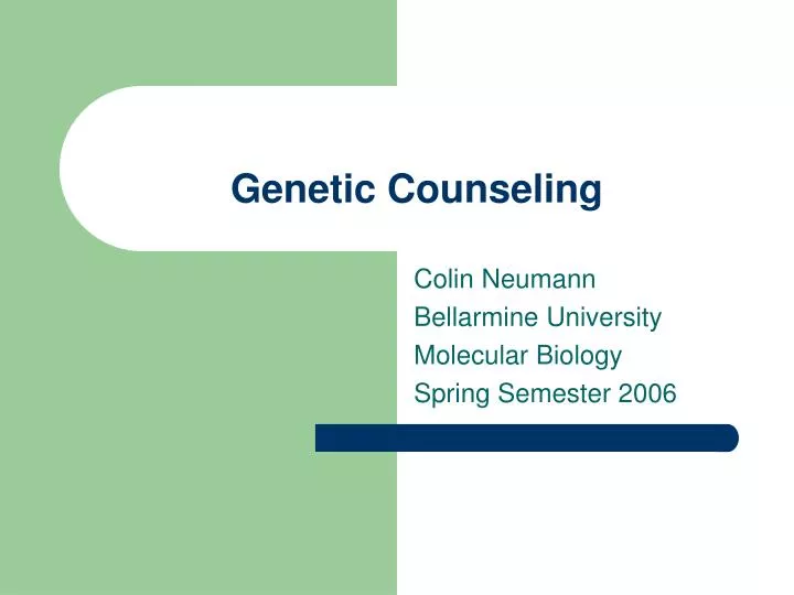 genetic counseling