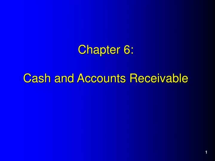 chapter 6 cash and accounts receivable