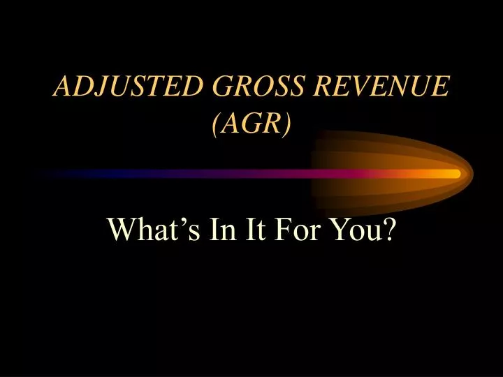 adjusted gross revenue agr
