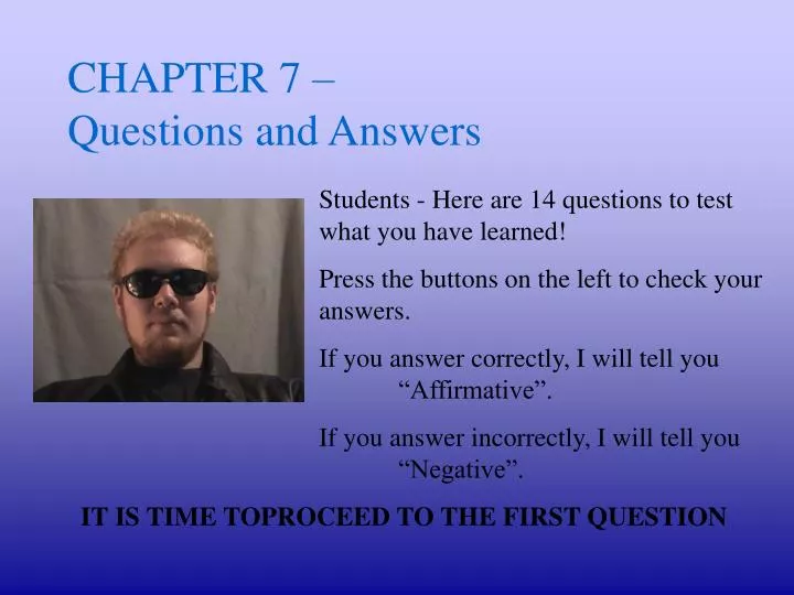 chapter 7 questions and answers