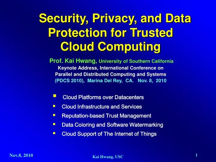 security privacy and data protection for trusted cloud computing