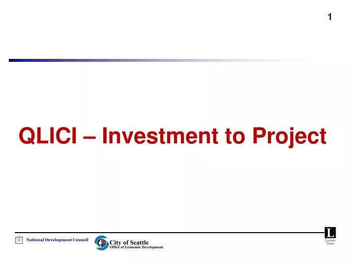 qlici investment to project