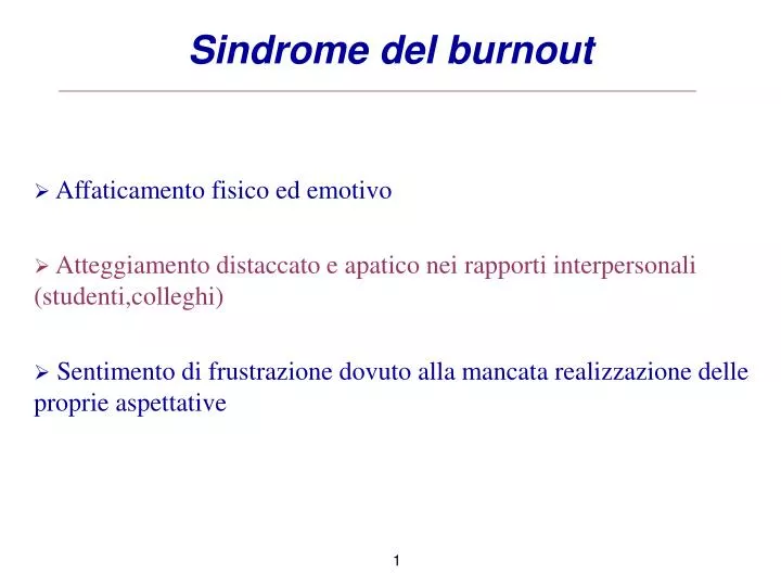 sindrome del burnout