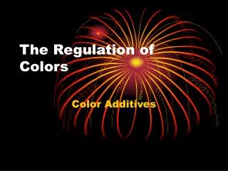 The Regulation of Colors