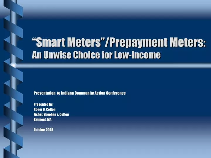 smart meters prepayment meters an unwise choice for low income