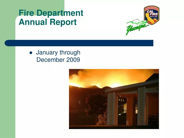 fire department annual report