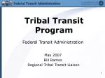Tribal Transit Program - slide 1