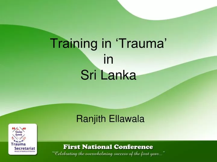 training in trauma in sri lanka