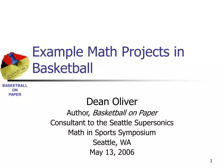 example math projects in basketball