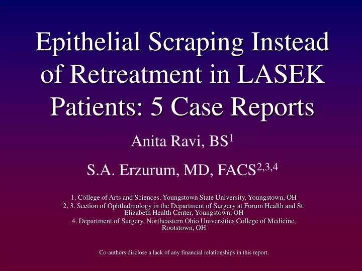 epithelial scraping instead of retreatment in lasek patients 5 case reports