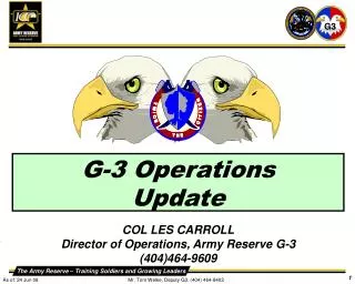 G-3 Operations Update