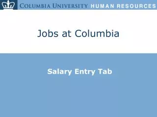 Jobs at Columbia