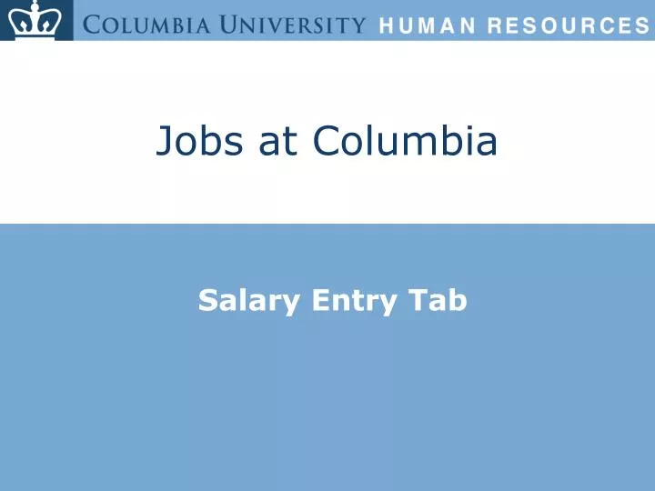 jobs at columbia