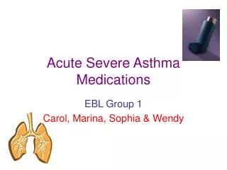 Acute Severe Asthma Medications