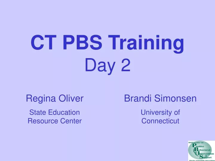 ct pbs training day 2