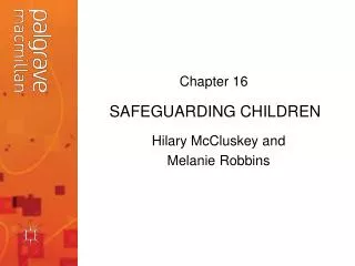 SAFEGUARDING CHILDREN