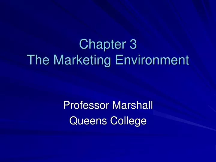 chapter 3 the marketing environment