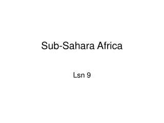 Sub-Sahara Africa