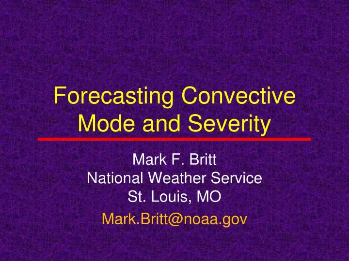 forecasting convective mode and severity