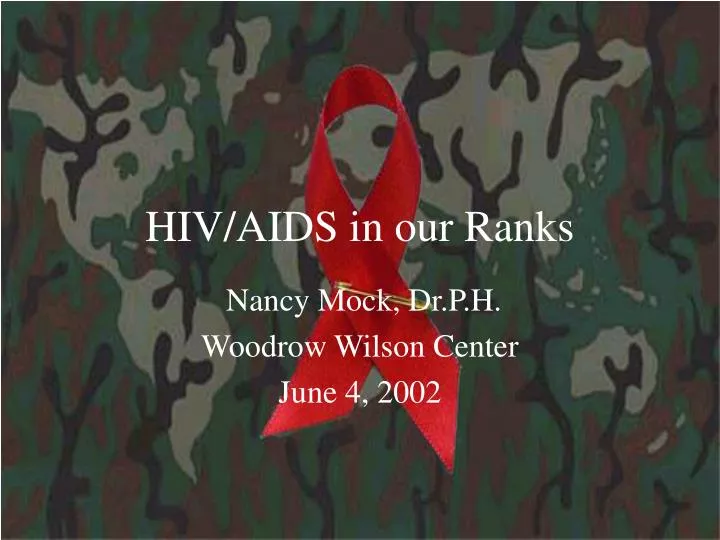 hiv aids in our ranks