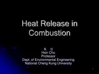 Heat Release in Combustion