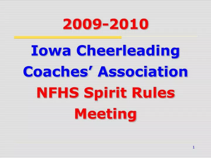 iowa cheerleading coaches association nfhs spirit rules meeting