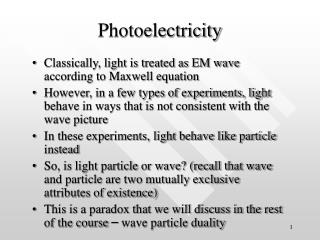 Photoelectricity